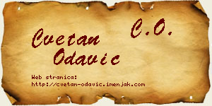 Cvetan Odavić vizit kartica